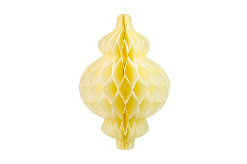 1 Wabenball Figur Laterne 25cm (Creme/hellcreme 820) // Honeycomb Hängedeko Raumdeko Geburtstag Party Feier von Creativery