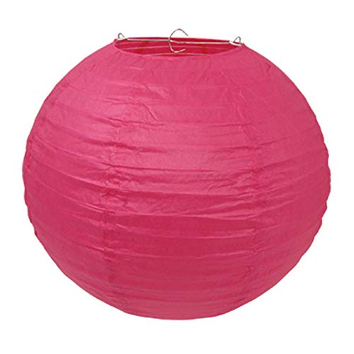 Creativery 10 Papier Lampion 30cm Laterne Hochzeit Party Wohnungsdeko Hängedeko Raumdeko Geburtstag Feier (Fuchsia/pink 187) von Creativery