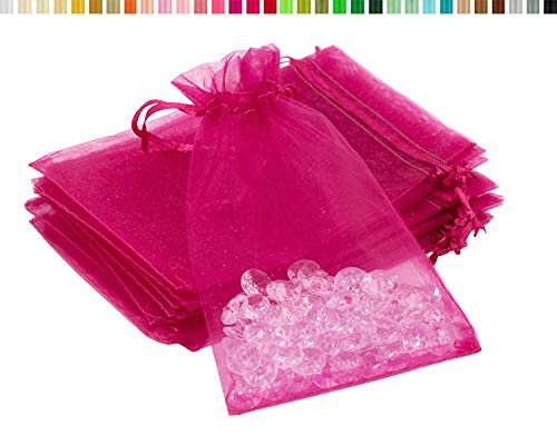 Creativery 10 Stück Organzasäckchen 7x9 cm Fuchsia Magenta von Creativery