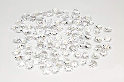 Creativery 10 x 100 Dekosteine Diamanten 12mm (klar/transparent) // 1000 Deko-Steine Diamanten 1,2 cm Streudeko Tischdeko Steine Diamonds Kristall Hochzeit Streuteile von Creativery