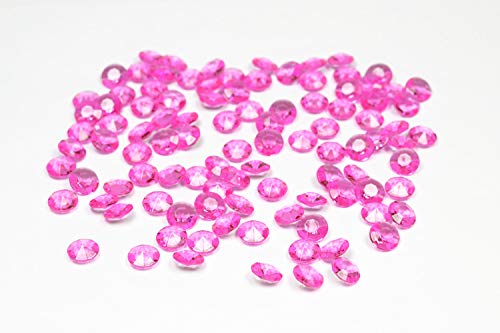 Creativery 100 Dekosteine Diamanten 12mm (Fuchsia Orchidee 183D) // Deko-Steine Diamanten 1,2 cm Streudeko Tischdeko Steine Diamonds Kristall Hochzeit Streuteile von Creativery