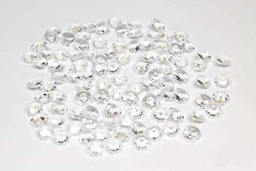Creativery 100 Dekosteine Diamanten 12mm (klar/transparent) // Deko-Steine Diamanten 1,2 cm Streudeko Tischdeko Steine Diamonds Kristall Hochzeit Streuteile von Creativery
