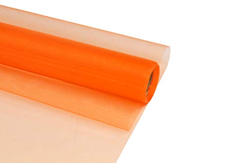 Creativery 9m Rolle Organza 16cm (orange 668) // Tischläufer Deko Stoff Band Hochzeit Tisch Schleifenband Floristik von Creativery