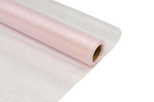 Creativery 9m Rolle Organza 36cm zartrosa 123 // Tischläufer Deko Stoff Band Hochzeit Tisch Schleifenband Floristik von Creativery