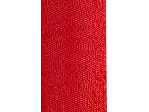 Creativery 9m Tüll Deko Stoff 15cm Tüllband Netz Rolle Tüllstoff Tütüs Hochzeit rot 250 von Creativery