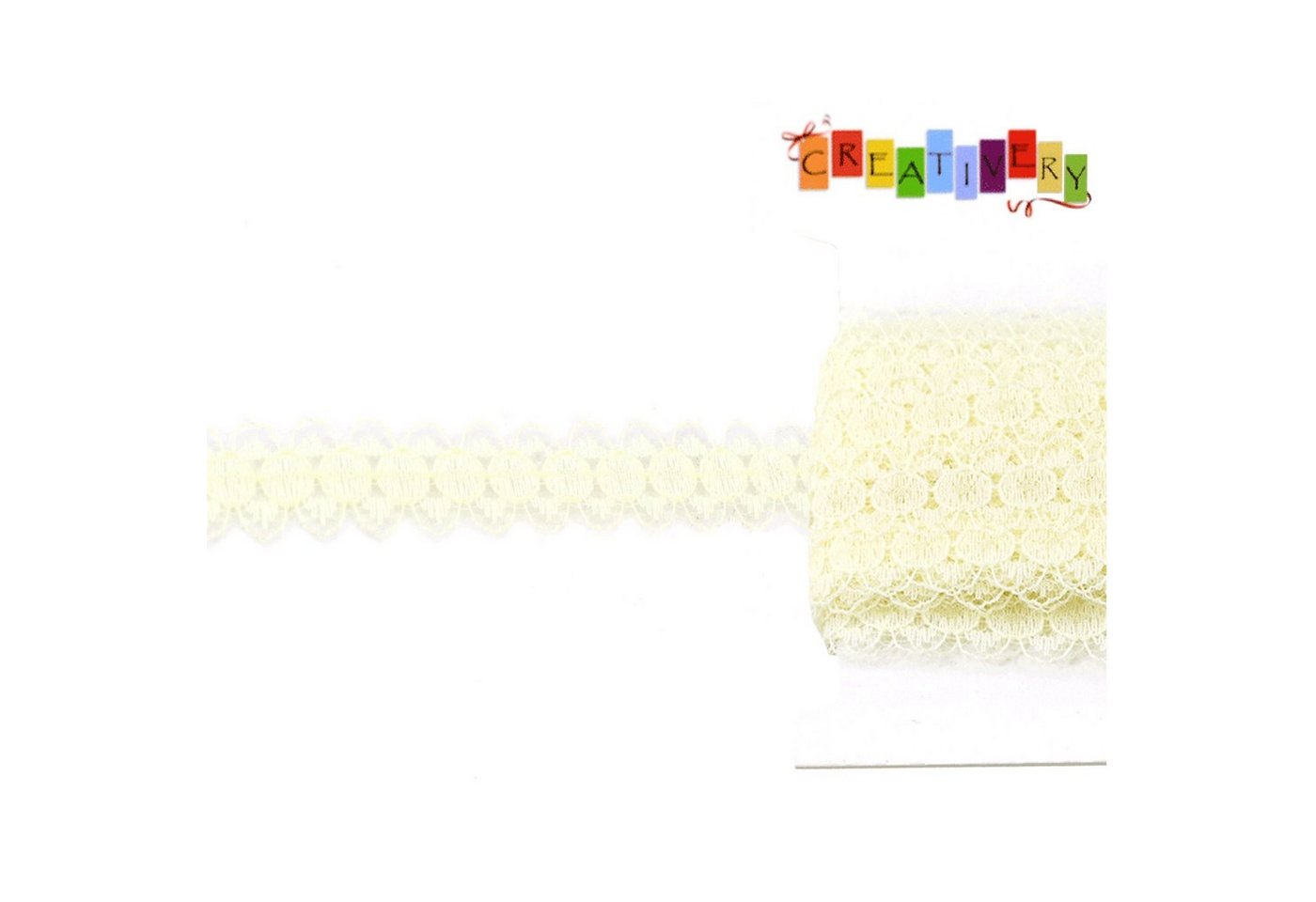 Creativery Borte, Spitzenband 15mm x 10m Ivory / Elfenbein von Creativery