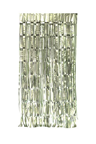 Creativery Lametta Vorhang 50x100cm mit 6mm Breiten Fransen Party Vorhang, Farbauswahl:mintgrün/Mint/matt von Creativery
