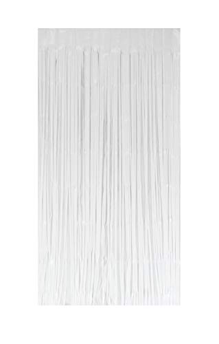 Creativery Lametta Vorhang 50x100cm mit 6mm Breiten Fransen Party Vorhang, Farbauswahl:weiß von Creativery