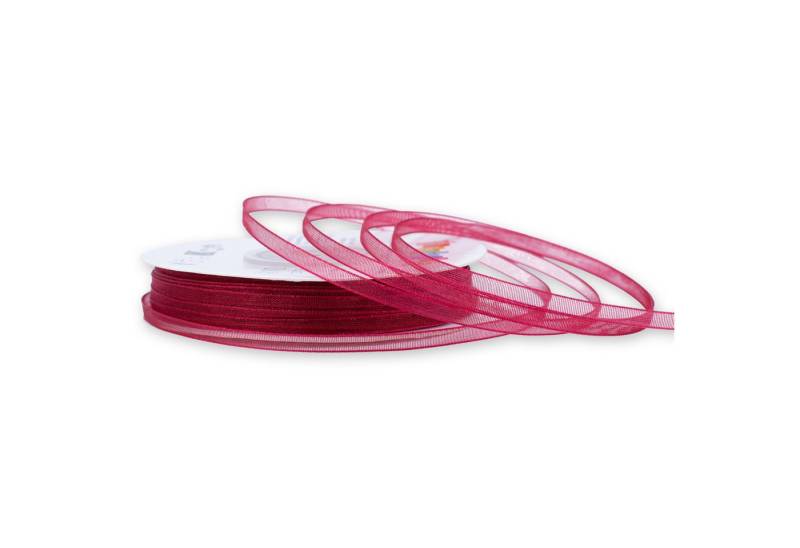 Creativery Organzaband, Organzaband 3mm x 50m Rolle Bordeaux von Creativery