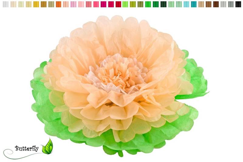 Creativery Papierblumen, 1 Papier PomPon Blume 35cm 2-farbig Creativery Papierblumen, 1 Papier PomPon Blume 35cm 2-farbig von Creativery