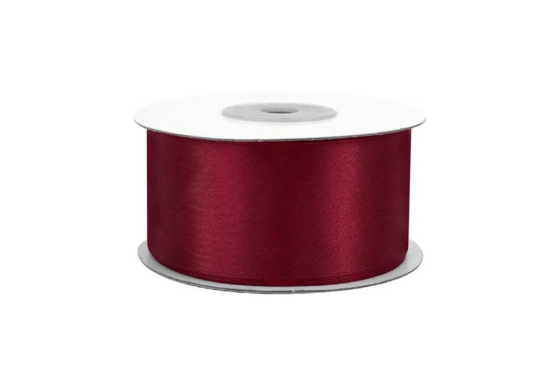 Creativery Satinband, Satinband 38mm x 25m Rolle Bordeaux von Creativery