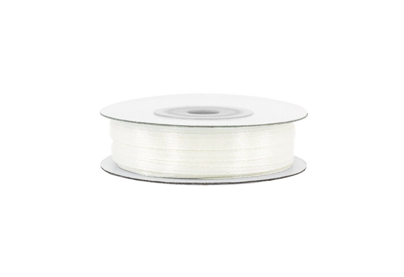 Creativery Satinband, Satinband 3mm x 50m Rolle Ivory / Elfenbein von Creativery