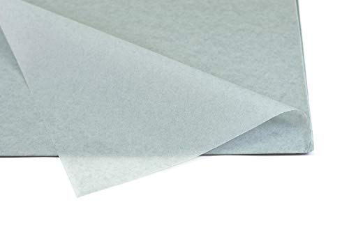 Creativery Seidenpapier - Tissue Papier 50 x 75cm 10 Bögen Gestalten Dekorieren Vepacken bunt Farbe hell Silber grau 012H von Creativery