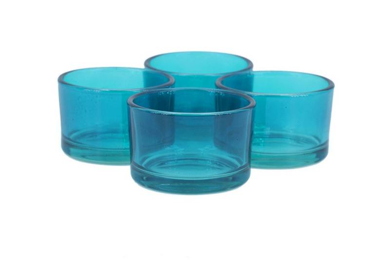 Creativery Teelichthalter, Teelichtgläser klein 51x33mm dunkel türkis 4er Set von Creativery