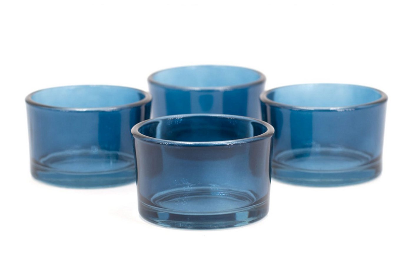 Creativery Teelichthalter, Teelichtgläser klein 51x33mm dunkelblau / navy 4er Set von Creativery