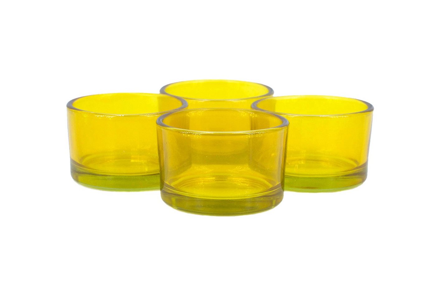 Creativery Teelichthalter, Teelichtgläser klein 51x33mm gelb 4er Set von Creativery