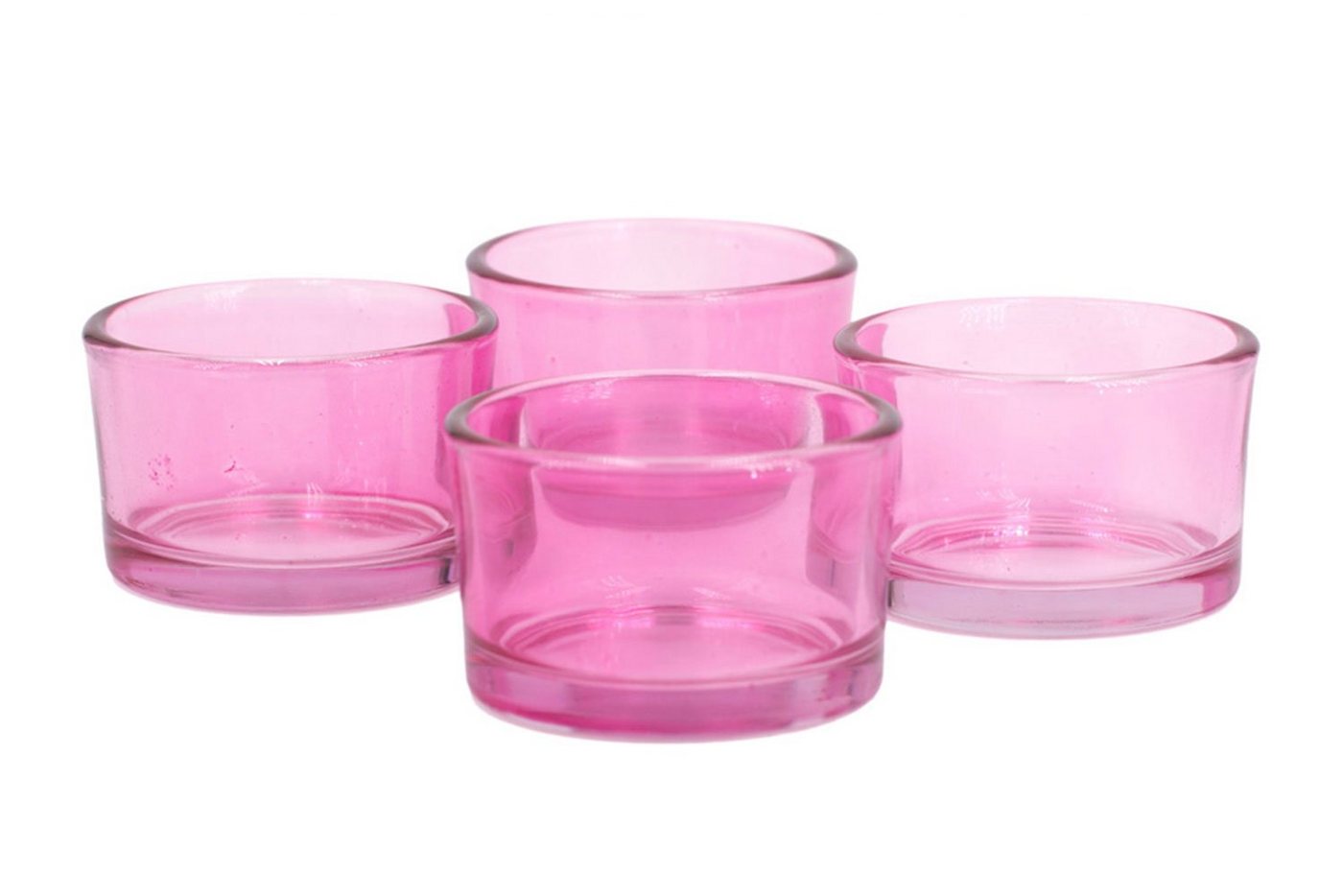 Creativery Teelichthalter, Teelichtgläser klein 51x33mm rosa 4er Set von Creativery