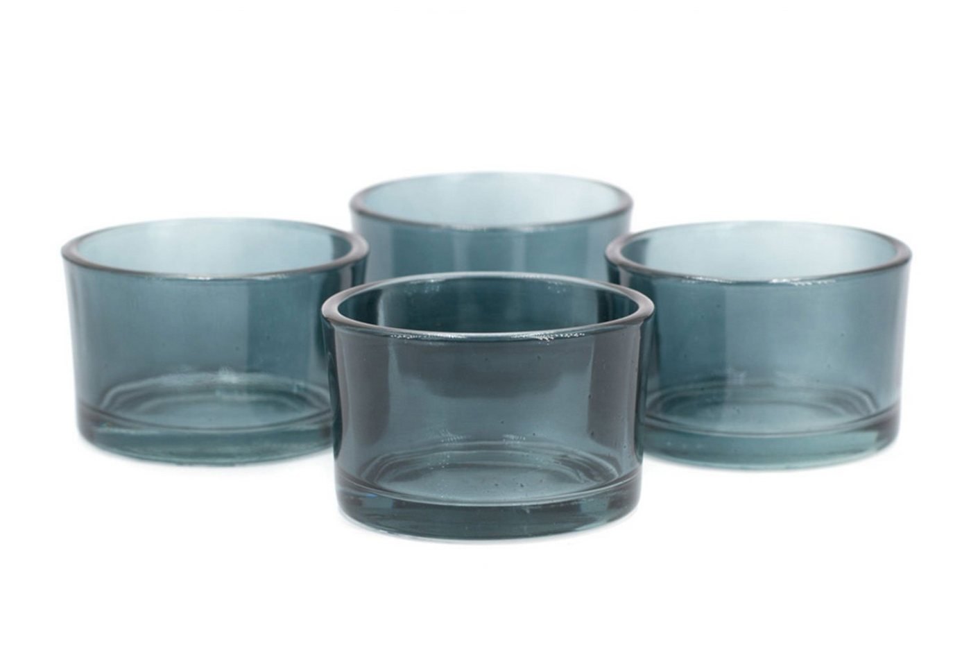Creativery Teelichthalter, Teelichtgläser klein 51x33mm silber / grau 4er Set von Creativery