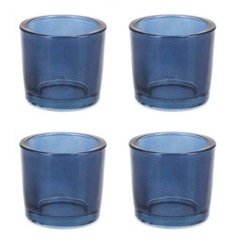 Creativery Teelichthalter, Teelichthalter Glas 6,5x6cm dunkelblau 4er Set Creativery Teelichthalter, Teelichthalter Glas 6,5x6cm dunkelblau 4er Set von Creativery