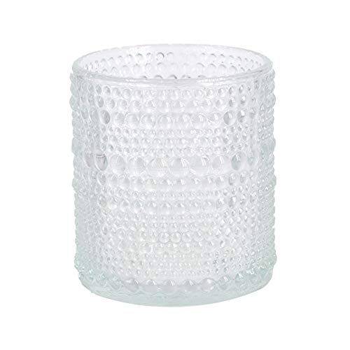 Kerzenhalter Glas 10x12.5cm kleine Blumenvase Windlicht Teelichtglas Teelichthalter Farbe: Klar Transparent von Creativery
