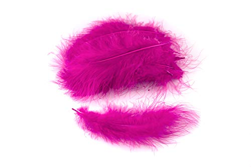 Marabufedern ca. 20 Stück, 12-17cm (fuchsia/magenta 183D) // Dekofedern Bastelfedern Marabu Federn Schmuckfedern von Creativery