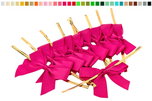 Satinschleifen 5cm x 10 Stück Fuchsia von Creativery