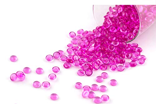 Creativery ca.100g Beutel Tautropfen ca. Ø 7 mm Raindrops Kristalltau Deko Streudeko Granulat Dekogranulat transparent (Fuchsia/Magenta 183D) von Creativery