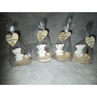 Geschenkset - Teddybär Auf Holz Im Tütchen, Du Bist Unentbärlich, Keraflott, Mitbringsel von CreativesmadebyAnita