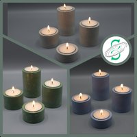 4Er Set Teelichthalter Aus Beton | Kerzenhalter Teelicht Kerzenständer Tischdeko Gruppe Verschiedene Höhen von CreativitybyChaos