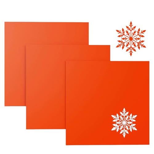 Creatorally Acrylglas Orange, 3 Stück 3mm Acrylplatte Bunt 30x30 cm, Farbig Kunststoffplatte für Laser Gravur, Undurchsichtig Plexiglasplatte, DIY Malerei Schilder Display von Creatorally