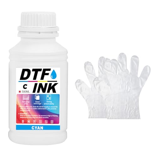 Creatorally DTF Tinte, DTF Transfertinte für Textildruck PET-Folien Thermotransfer für DTF-Drucker, Kompatibel mit i3200、DX5/DX7、5113、i4720、XP600 (Blau, 500 ml) von Creatorally