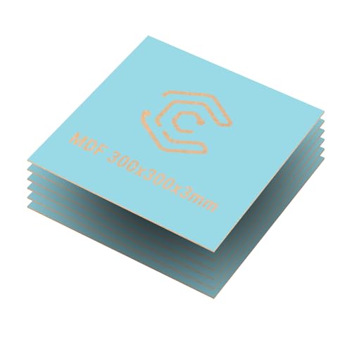 Creatorally MDF Platten 3mm, Laser Holzplatte Bretter 30x30 cm 6 Stück, Lasercut Holz für Lasergravur CNC Router Laubsäge, Modellierung Durchbrochenes (Blau) von Creatorally