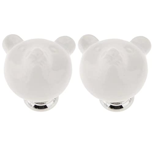2PCS Bär Entwurf Keramik Möbelgriff Möbelknöpfe - Wühltischangebot - Griffe, Knäufe, Schrank, Schublade, Kommode,Türknauf von Creatwls von Creatwls