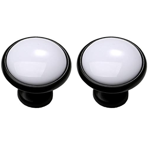 Creatwls 2pcs Keramik Möbelknopf Küchen Griffe Zink-Legierung Türknauf Schrankgriffe Schubladengriffe Möbelgriff Türgriff Griffe Einloch / 128mm BA/ 160mm BA von Creatwls