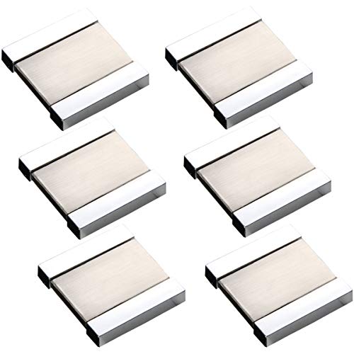 Creatwls 6pcs Unsichtbarer Griff Zink-Legierung Schrankgriff Stangengriffe Schubladengriff Möbelknopf Kabinett Schublade Griff Kleiderschrank Tuer Zuziehgriff von Creatwls