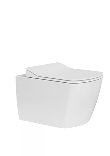 Creavit ELEGANT Dusch-WC Taharet-WC Bidet Häng WC spülrandlos inkl. Soft-Close WC-Deckel weiss von Creavit