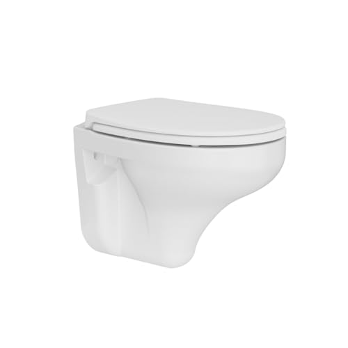 Creavit PERLA Dusch-WC Taharet-WC Bidet Häng WC inkl. Soft-Close WC-Deckel weiss von Creavit