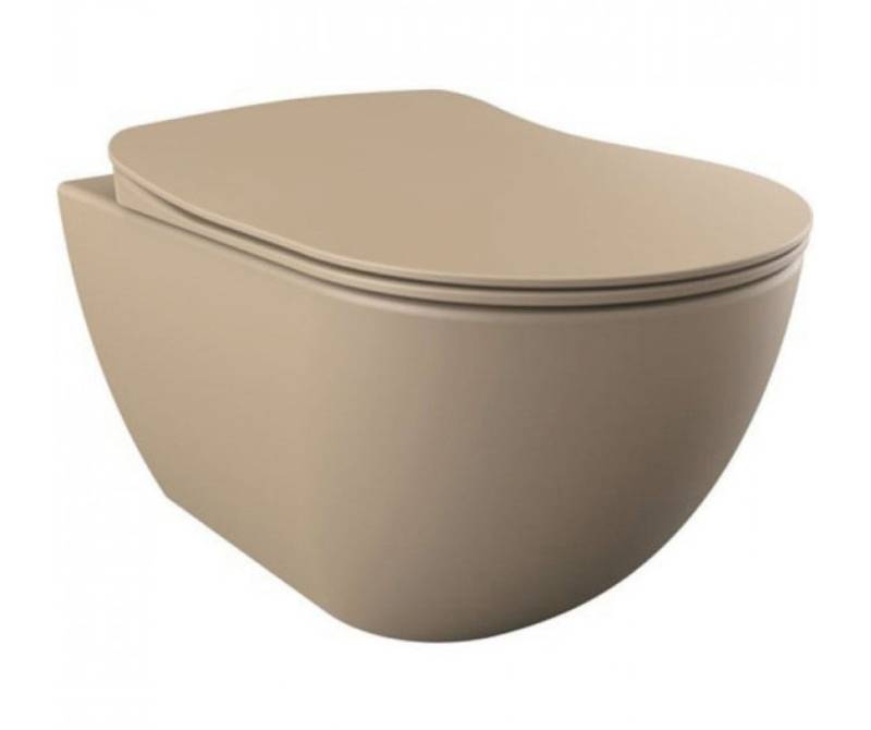 Creavit Tiefspül-WC FE322-00CM00E-0000, Hygienedusche, Kaltwasseranschluss, Spülrandlos von Creavit