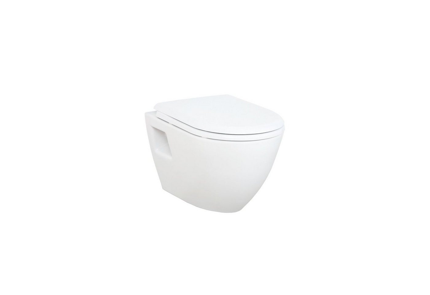 Creavit Tiefspül-WC TP325.001+AL0402, Wandmontage, Abgang waagerecht, Design Hänge Wand-WC Soft Close WC-Sitz Toilette Kloschüssel von Creavit