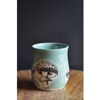 Handgemachter Pilz Weinbecher, Türkis Handgemachter Pilz Weinbecher, Türkis von CreektreeClay