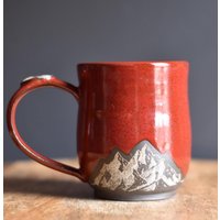 Red Mountain Tasse, Handgemacht Aus Steingut Red Mountain Tasse, Handgemacht Aus Steingut von CreektreeClay