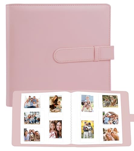 360 Taschen Fotoalbum für Fujifilm Instax Mini LiPlay 11 90 70 12 9 8+ 8 7S Kamera/Mini Link SP-1 Drucker, Polaroid SnapTouch PIC-300 Z2300 Mint Zip Instant Camera Printer (Pink) von Crefotu