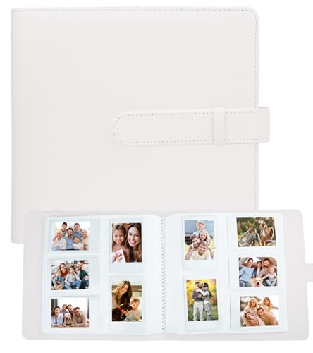 360 Taschen Fotoalbum für Fujifilm Instax Mini LiPlay 11 90 70 12 9 8+ 8 7S Kamera/Mini Link SP-1 Drucker, Polaroid SnapTouch PIC-300 Z2300 Mint Zip Instant Camera Printer (Weiß) von Crefotu