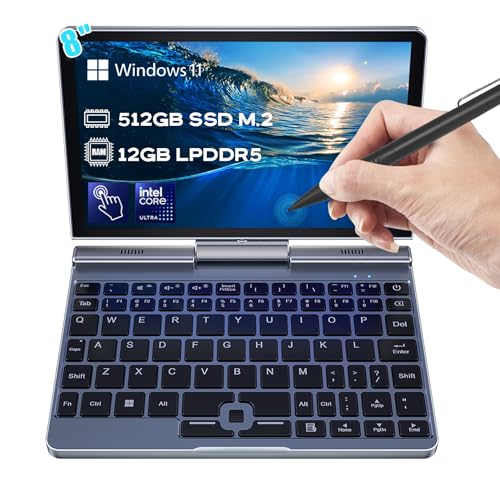 Crelander 2-in-1-Mini-Laptop | 8-Zoll-Touchscreen tragbarer Computer | Intel N100 Prozessor der 12. Generation | 12 GB DDR5 RAM | 512 GB M.2 SSD | PD 30 W Aufladung | Wi-Fi 6 BT5.2 | Tastatur mit Crelander 2-in-1-Mini-Laptop | 8-Zoll-Touchscreen tragbarer Computer | Intel N100 Prozessor der 12. Generation | 12 GB DDR5 RAM | 512 GB M.2 SSD | PD 30 W Aufladung | Wi-Fi 6 BT5.2 | Tastatur mit von Crelander