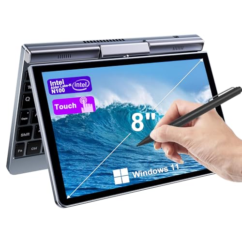 Crelander 2-in-1-Mini-Laptop | 8-Zoll-Touchscreen tragbarer kleiner Taschencomputer | Intel N100 Prozessor der 12. Generation | 12 GB DDR5 RAM 1 TB SSD | PD 30 W Aufladung | WiFi6 BT5.2 | Tastatur mit Crelander 2-in-1-Mini-Laptop | 8-Zoll-Touchscreen tragbarer kleiner Taschencomputer | Intel N100 Prozessor der 12. Generation | 12 GB DDR5 RAM 1 TB SSD | PD 30 W Aufladung | WiFi6 BT5.2 | Tastatur mit von Crelander