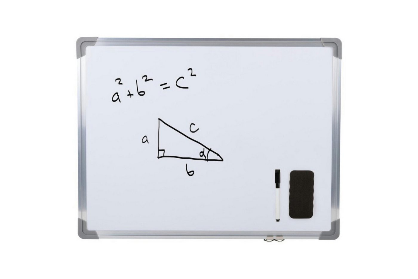 Crelando Magnettafel Magnet- und Whiteboard 59 x 45,5 cm – Mit Marker und Trockenschwamm, (Whiteboard, 3-tlg., Komplettset mit Schreib- und Reinigungszubehör), Magnethaftend und trocken oder feucht abwischbar von Crelando