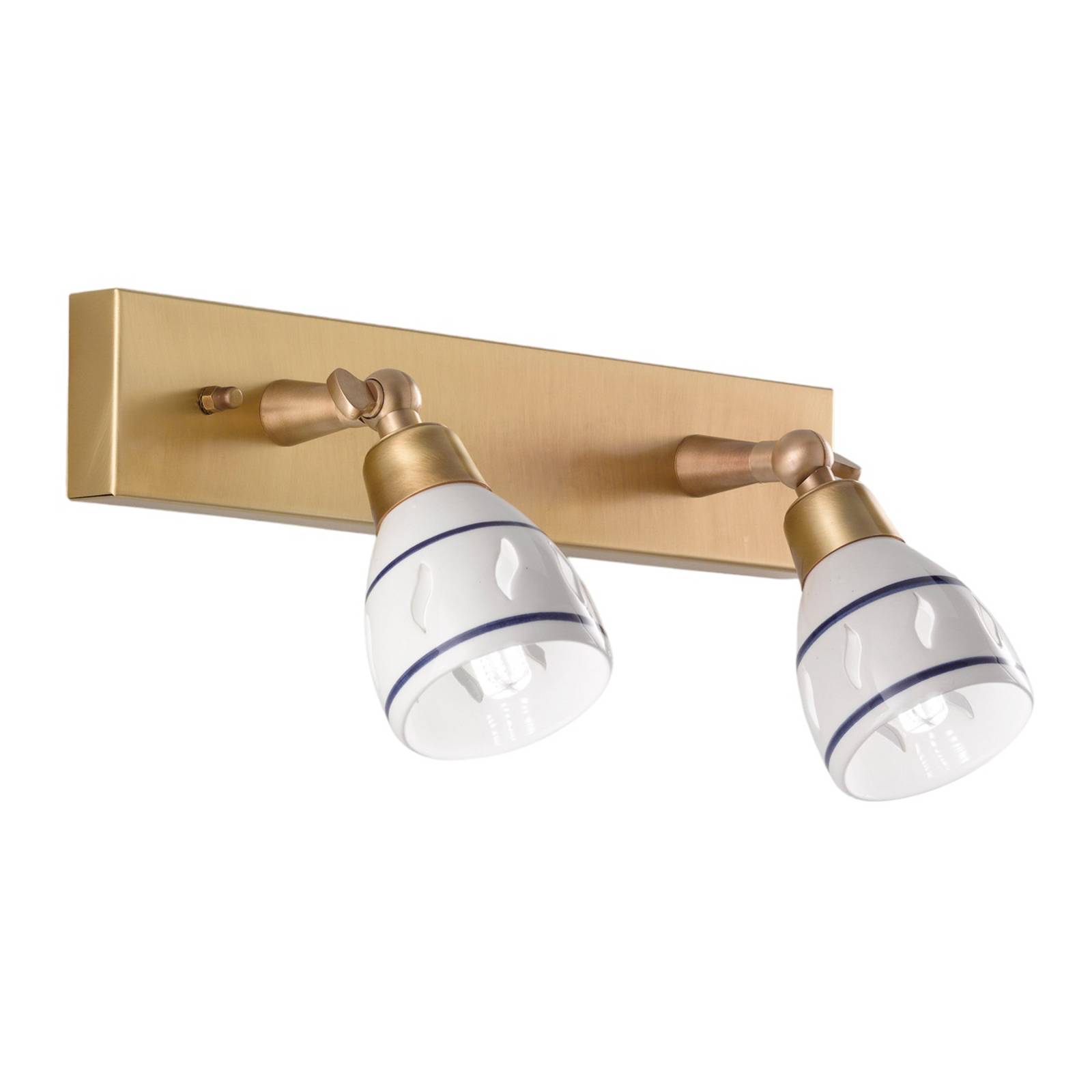 Wandspot Bassano, 2-flammig, Messing Wandspot Bassano, 2-flammig, Messing von Cremasco