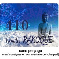 Hausnummerschild Zur Personalisierung Der Aluminiumtür Zen Balance Buddha Buddhismus R310 von Creosoleil