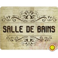 Vintage Art Deco Badezimmer Türschild Geschenkidee Provence Aluminium von Creosoleil
