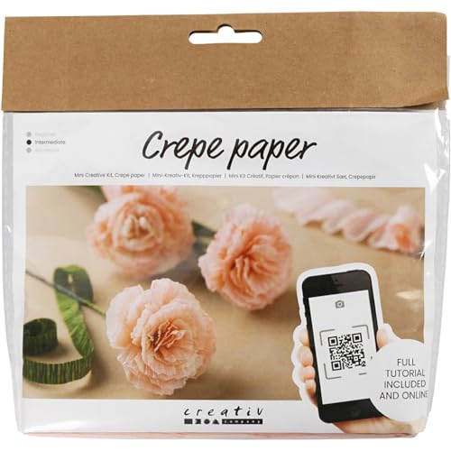 Creativ Company Mini craft sets crepe paper floral carnations - for crafting beautiful crepe flowers von Creotime
